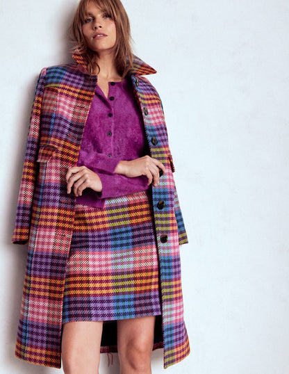 Gia Wool Skirt-Rainbow Blanket MultiGingham-1