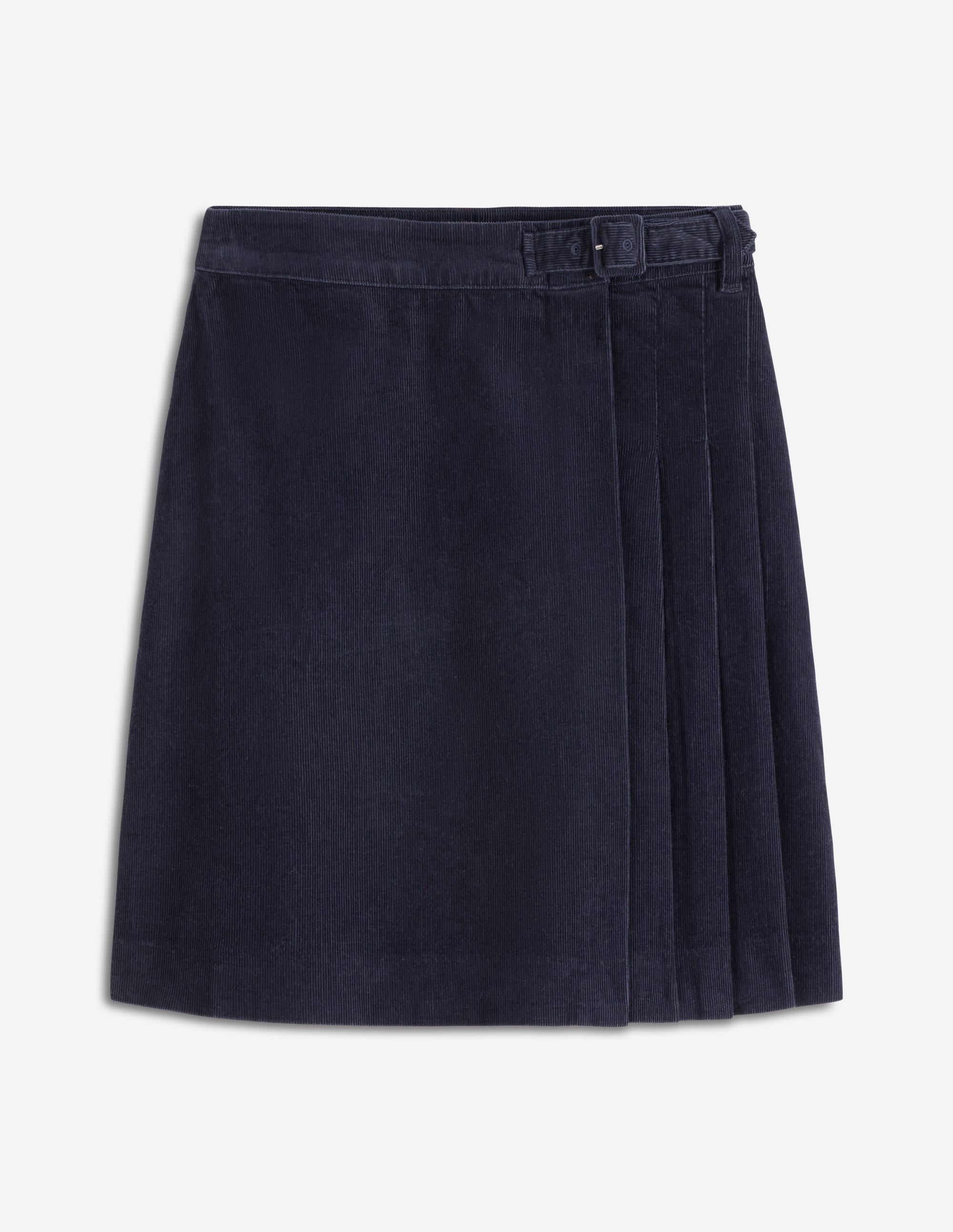 Helen Cord Kilt Skirt-Navy - Image 7