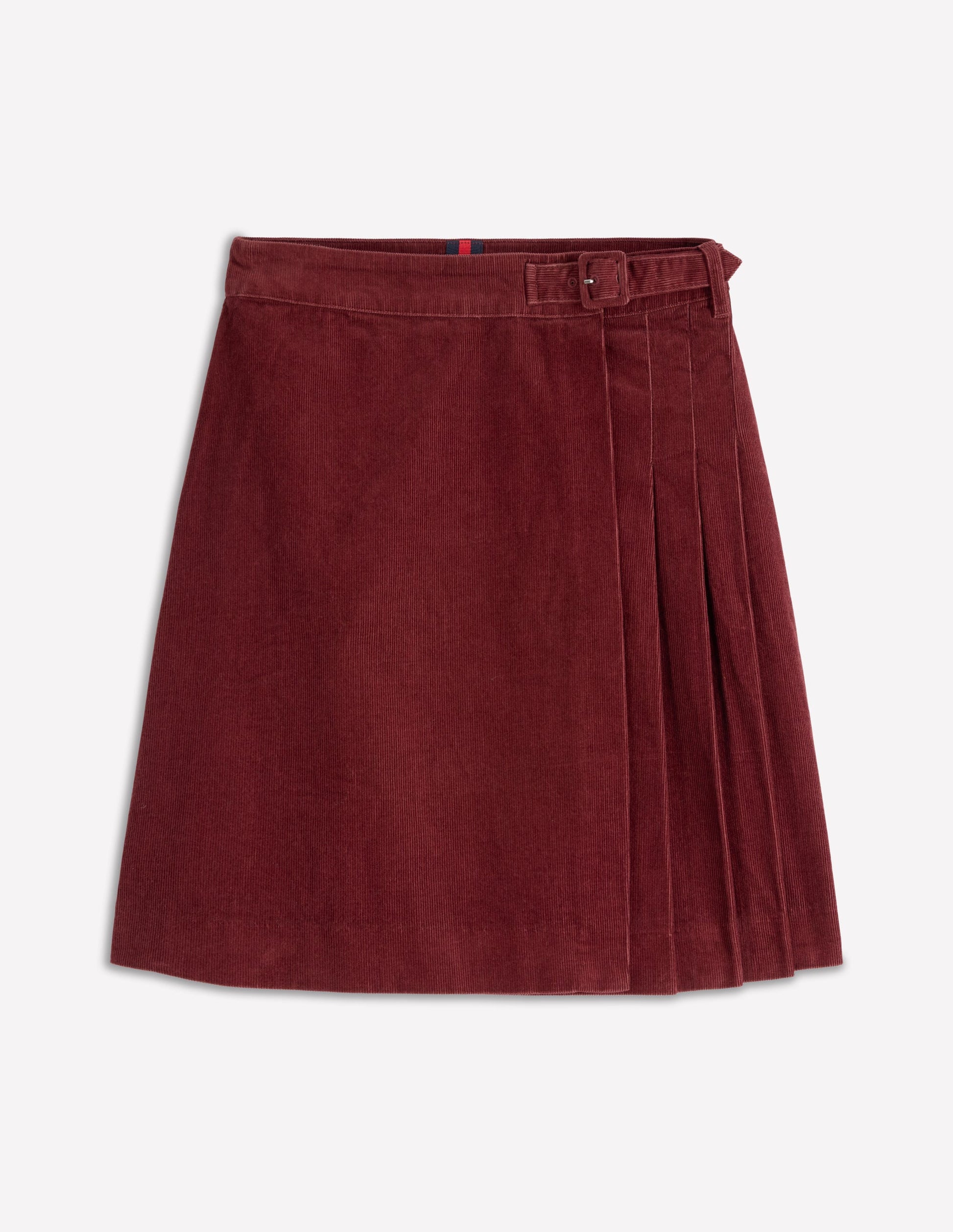 Helen Cord Kilt Skirt-Chestnut-7