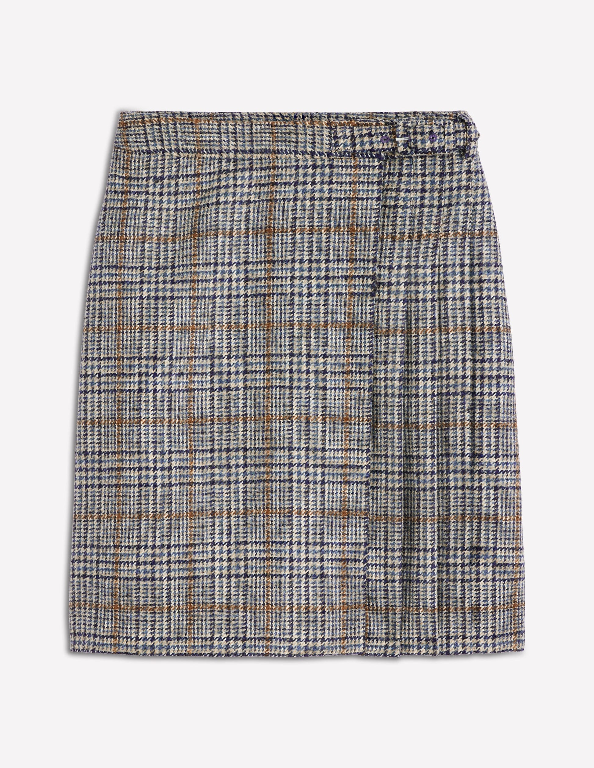 Helen Wool Kilt Skirt-Blue and Grey Prince of Wales-7
