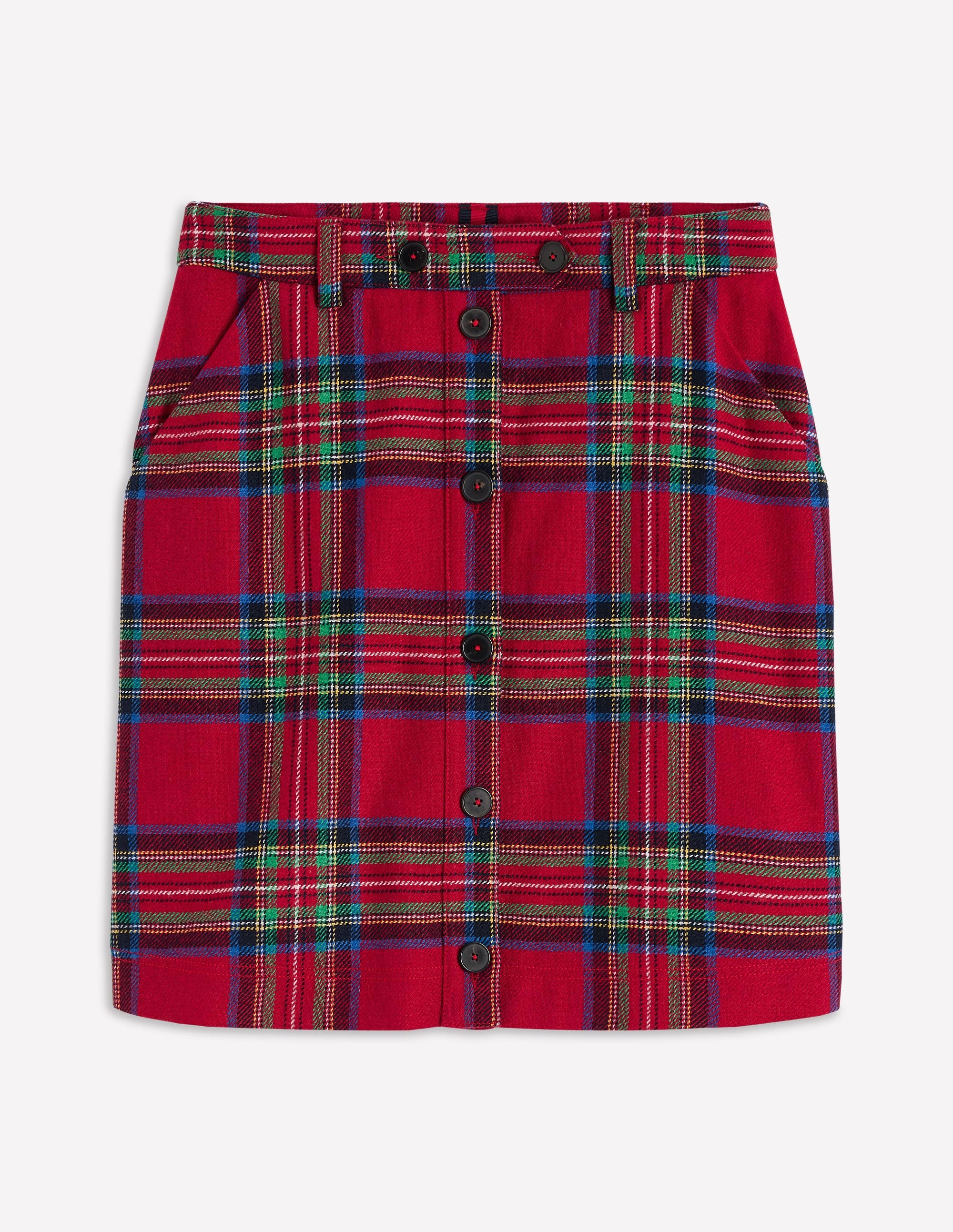 Cecelia Wool Skirt-Red, Blue and Green Check - Image 6