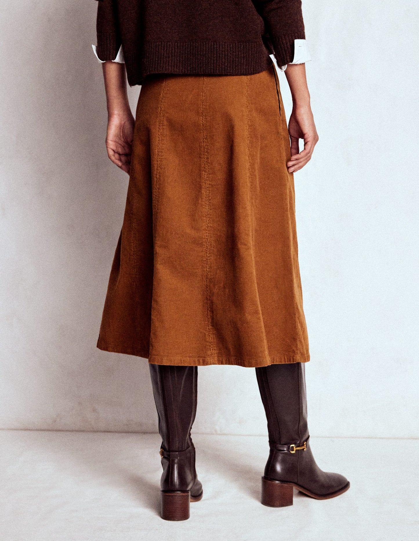 Joy Cord Midi Skirt-Ginger