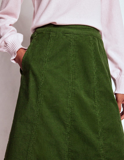 Joy Cord Midi Skirt-Fern-2