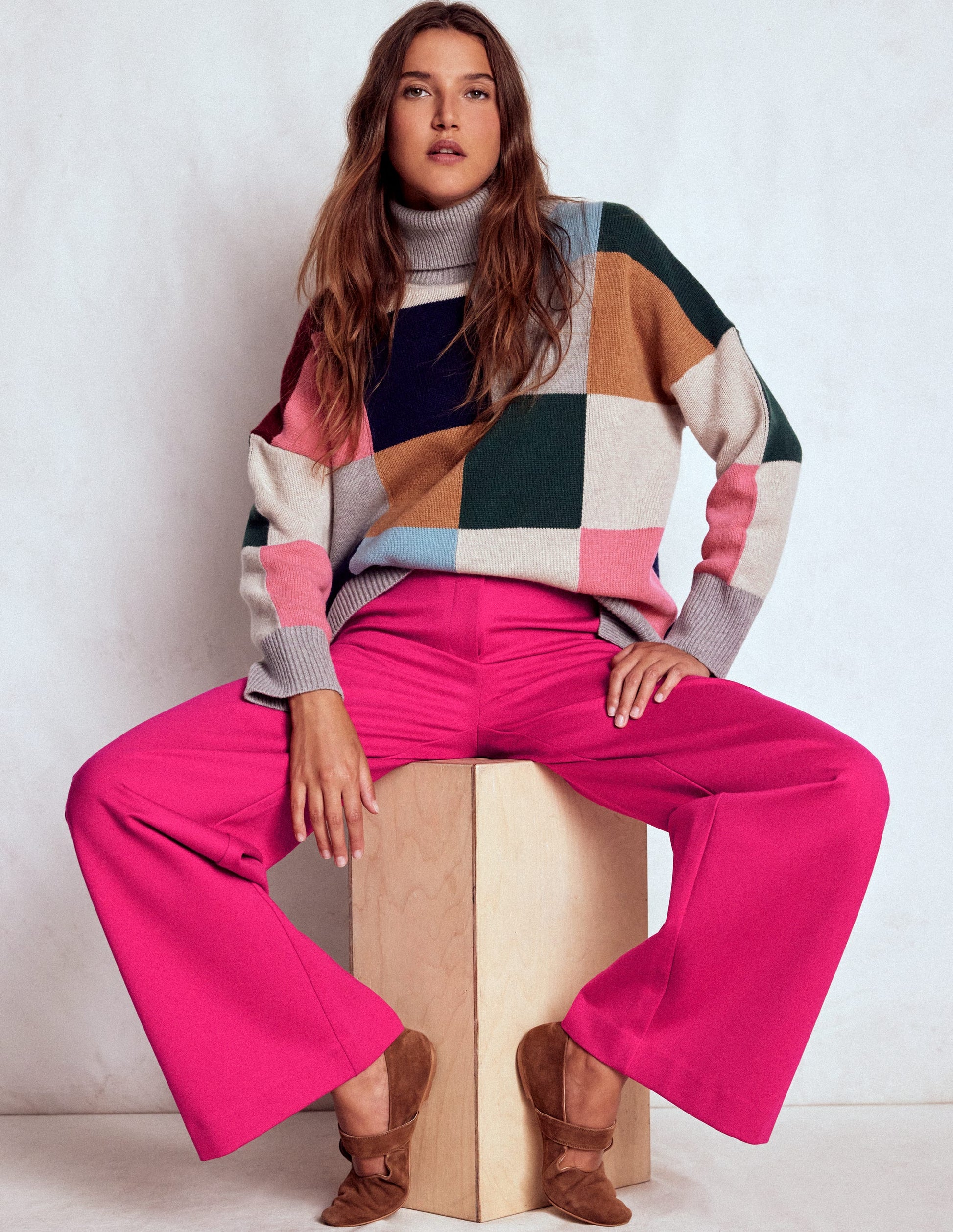 Belgravia Ponte Pants-Vibrant Pink-1