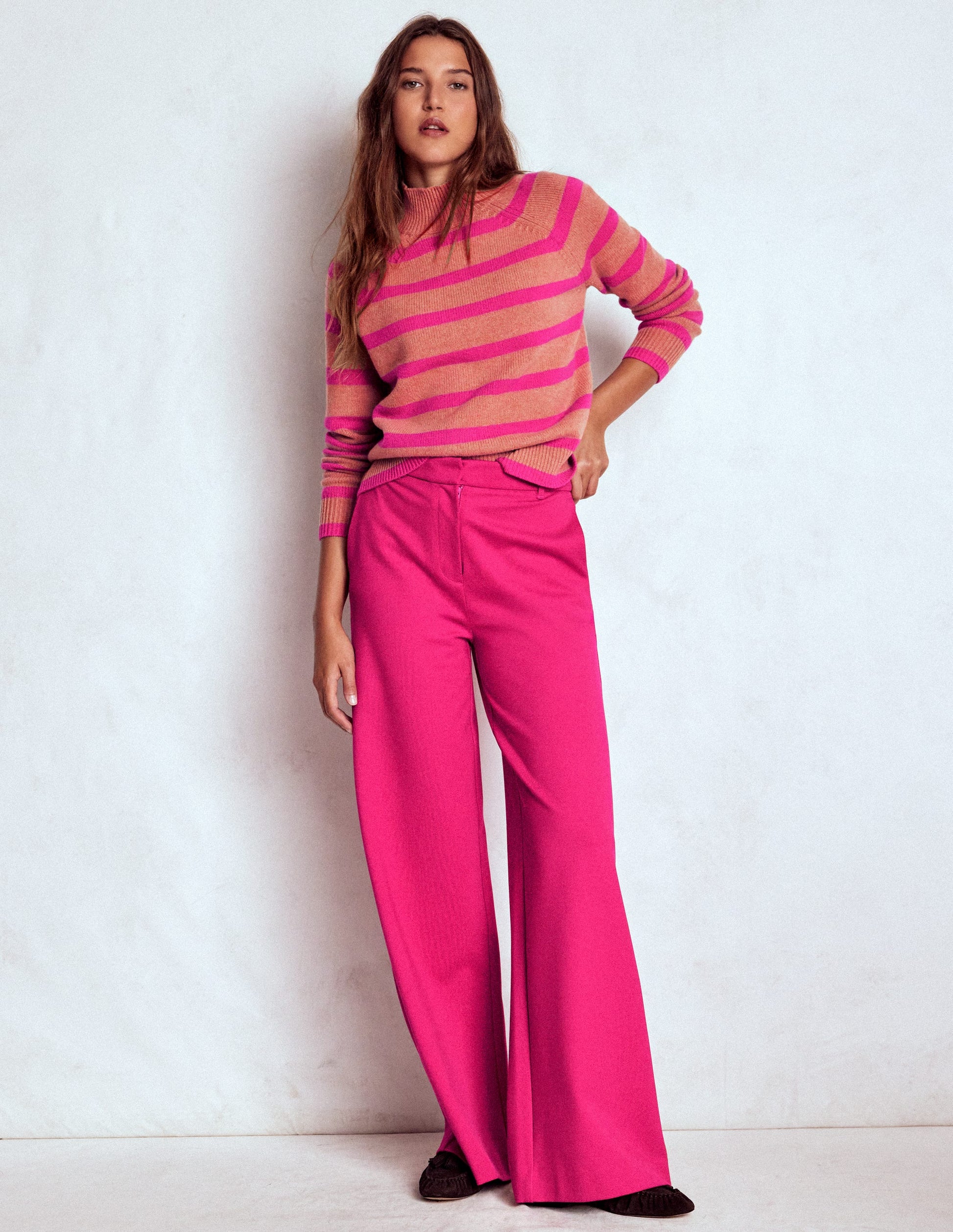 pink dress pants for women Regular Fit Trendy Design Trendy Women's Pink Pants |