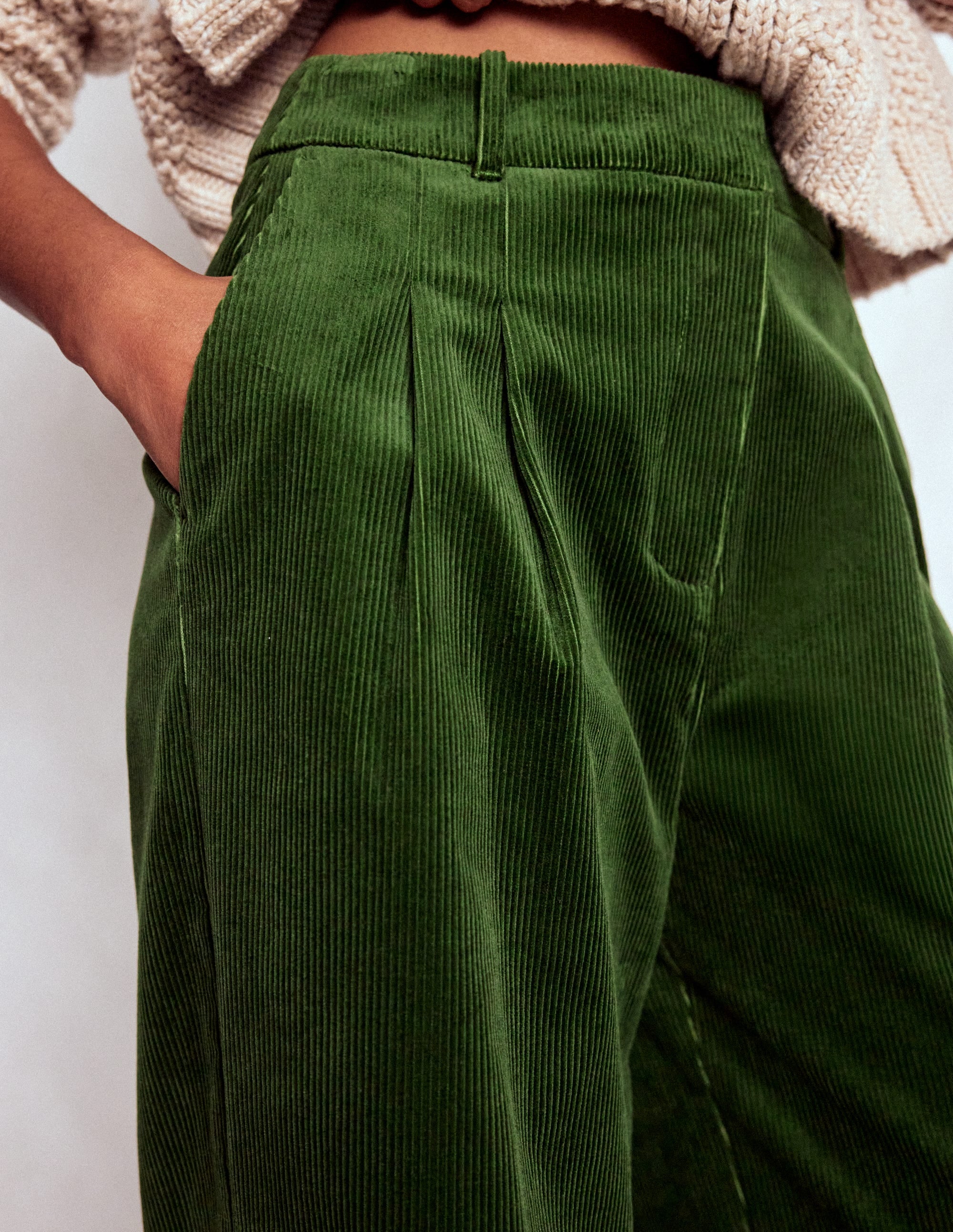Kensington Cord Pants-Green Fir | Boden USA