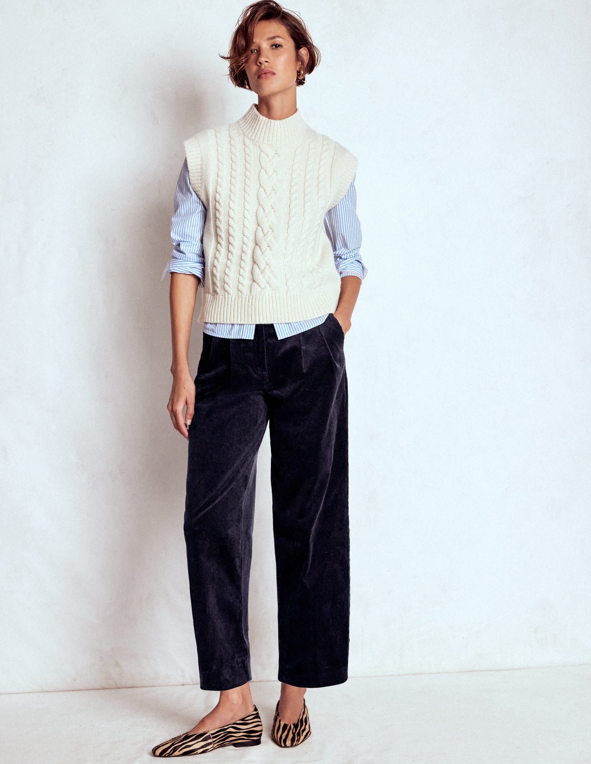 Bloomsbury Cord Pants-NAVY | Boden USA