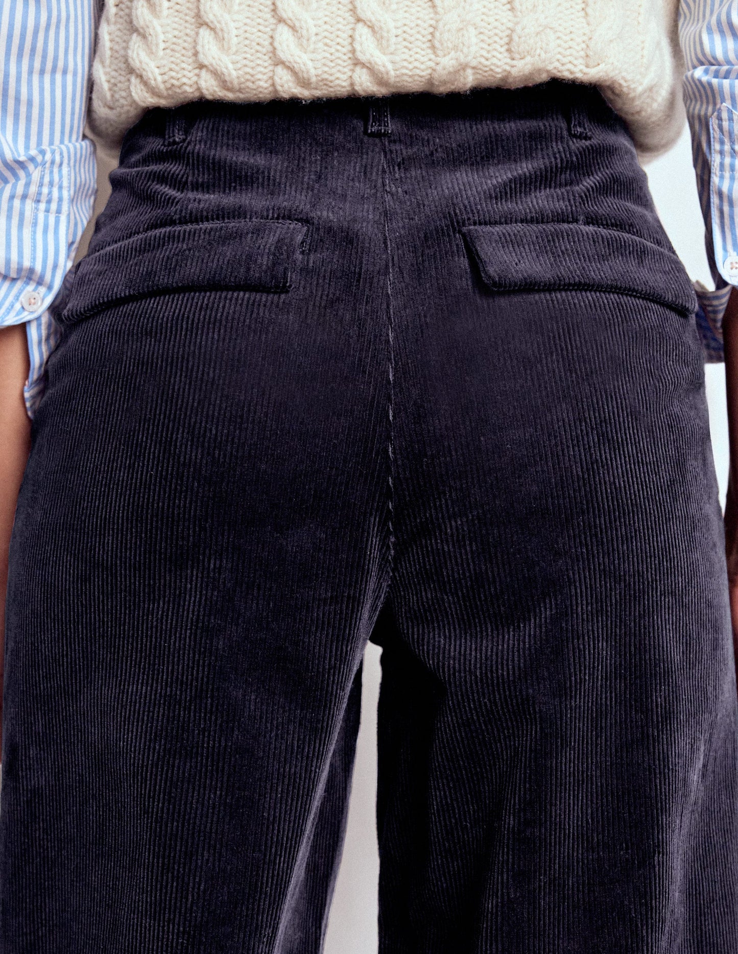Bloomsbury Cord Pants-NAVY