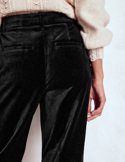 Canonbury Velvet Pants-Black-2