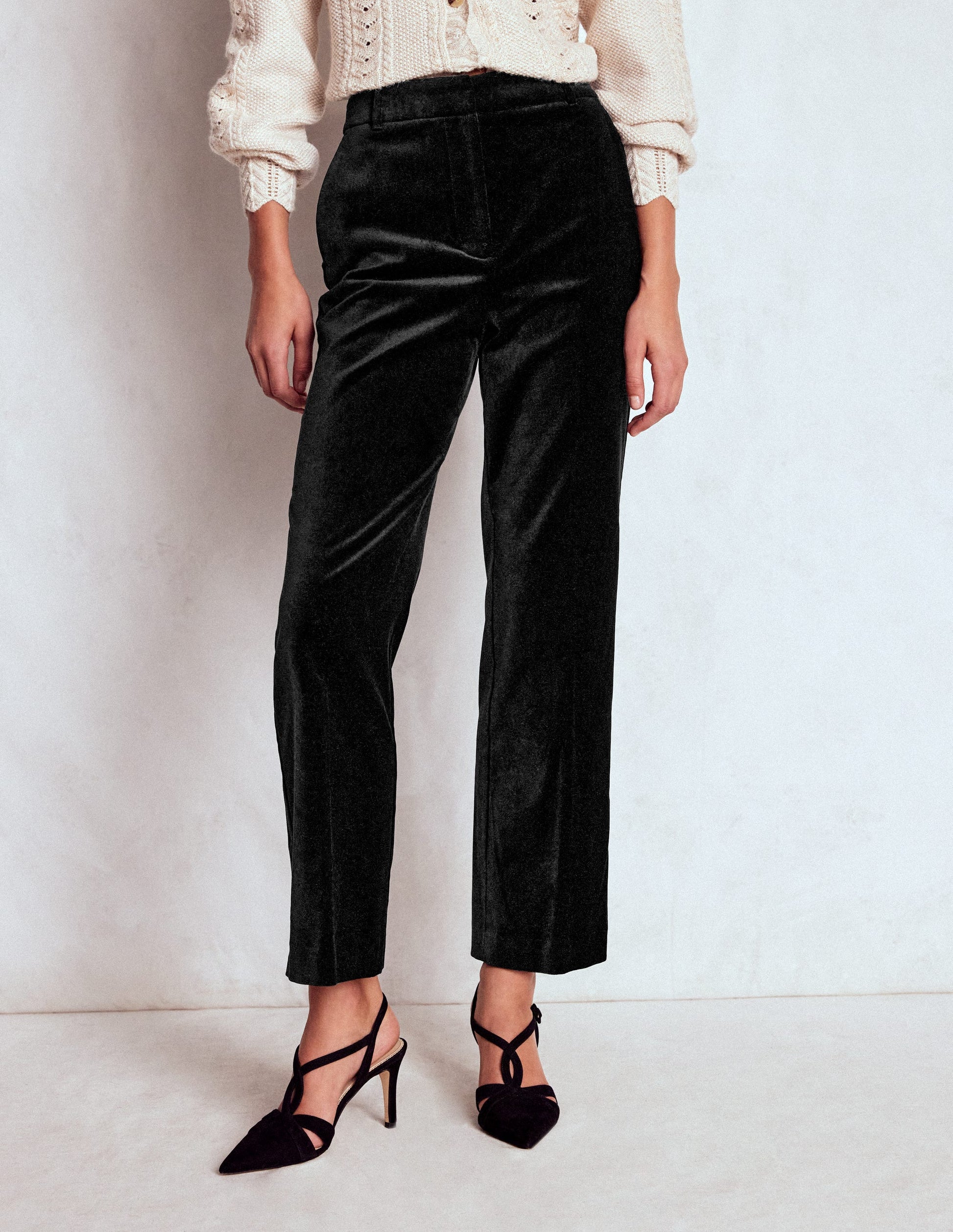 Canonbury Velvet Pants-Black-4