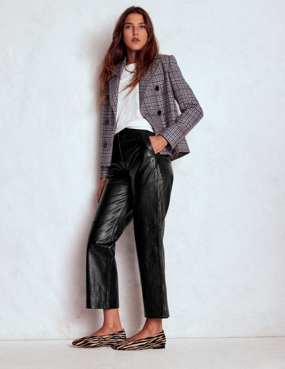 Canonbury Leather Trousers-BLACK-1