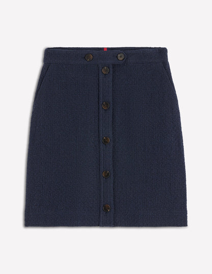 Cecelia Textured Skirt-Navy-6