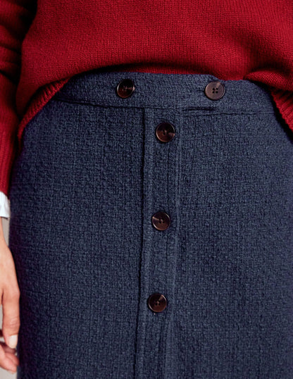 Cecelia Textured Skirt-Navy-2