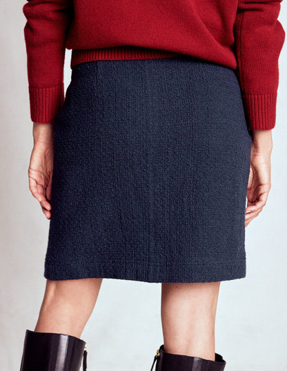 Cecelia Textured Skirt-Navy-3