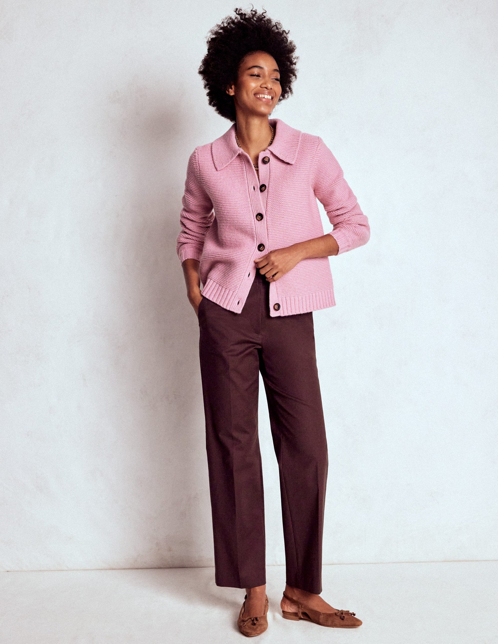 Canonbury Cotton 7/8 Pants-Deep Aubergine