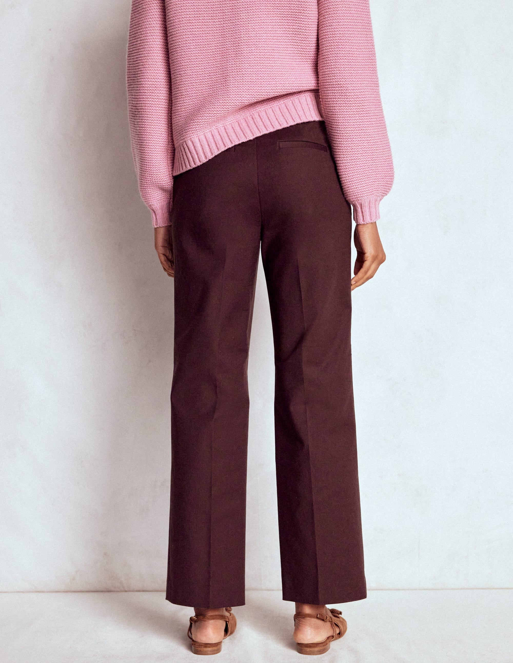Canonbury Cotton 7/8 Pants-Deep Aubergine - Image 3
