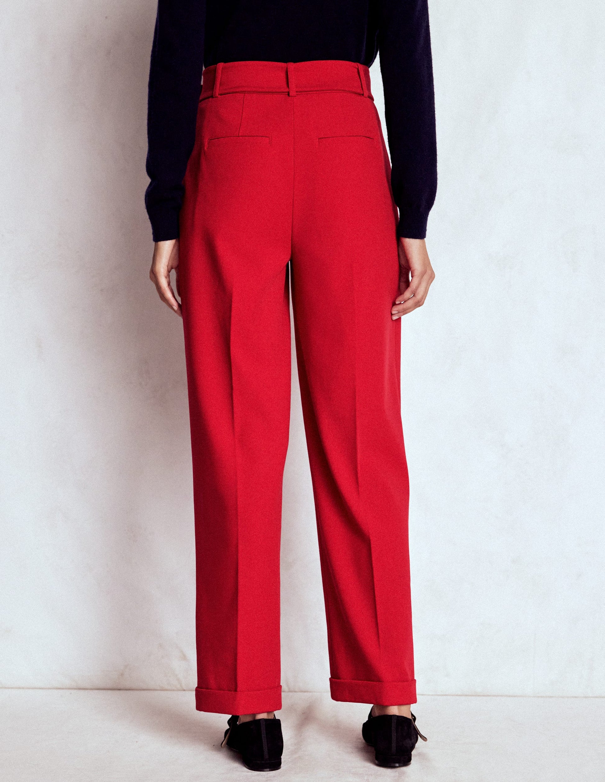 Pleat Front Pants-Chilli Pepper-3