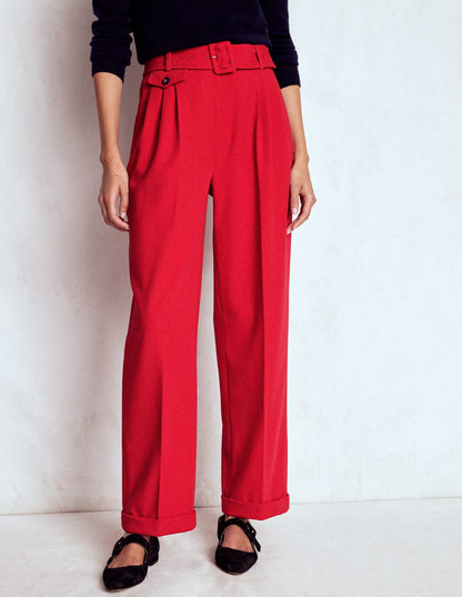 Pleat Front Pants-Chilli Pepper-4