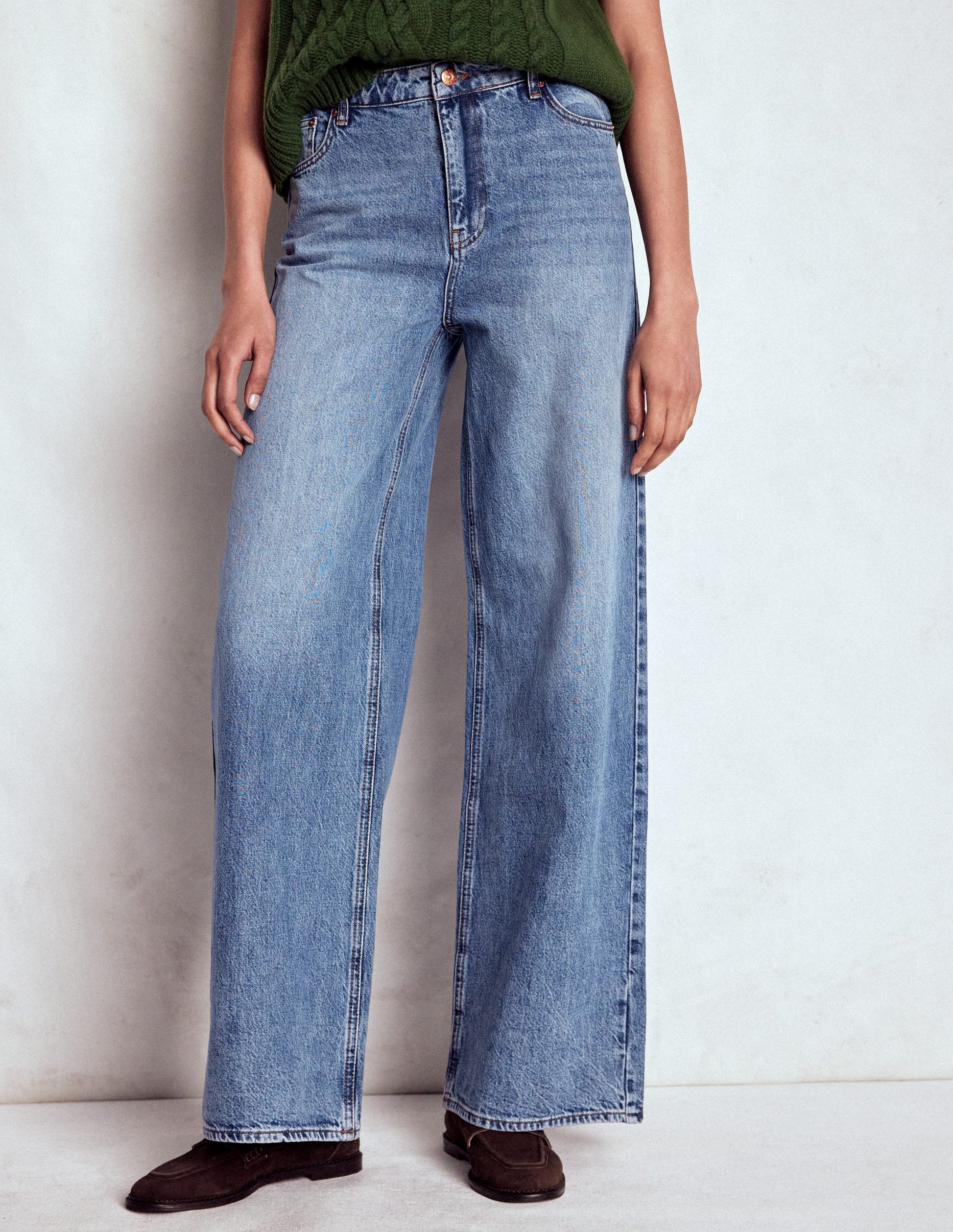 Relaxed Wide Leg  Jeans-Mid Vintage-6