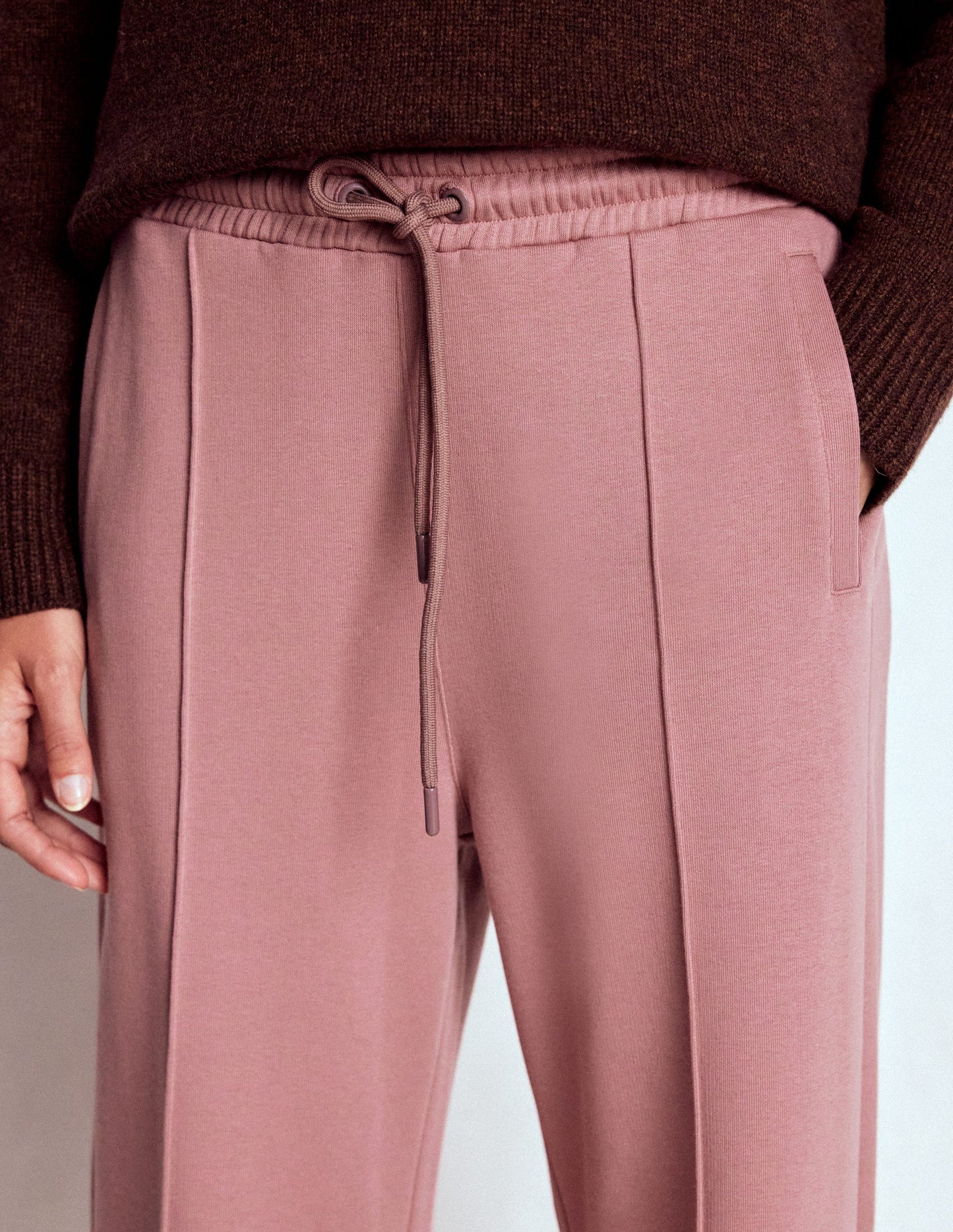 Wide Leg Joggers-Blushing Rose