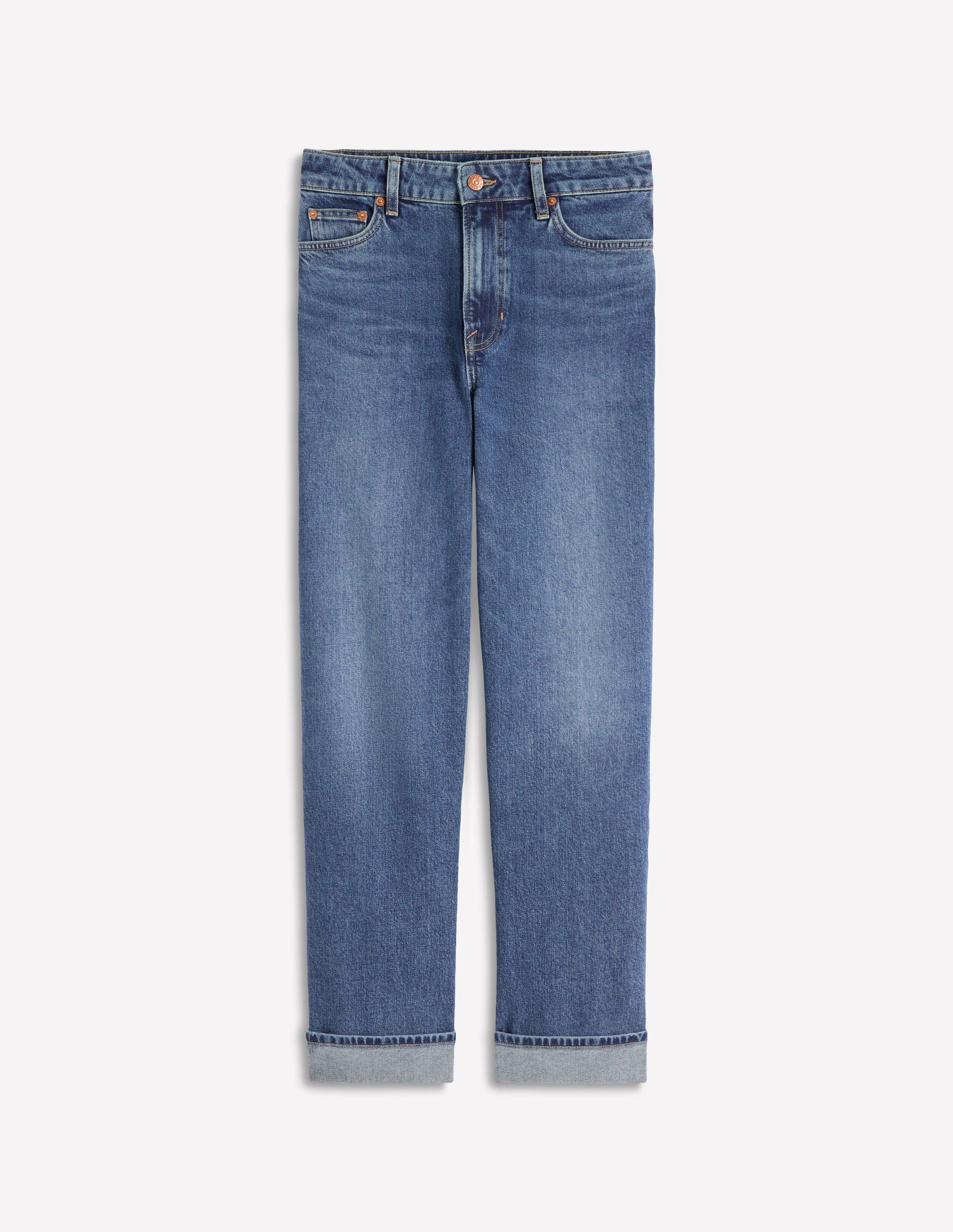 Mid Rise Straight Leg Jeans-Mid Vintage-7