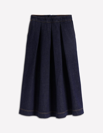 Verity Denim Midi Skirt-Indigo-5