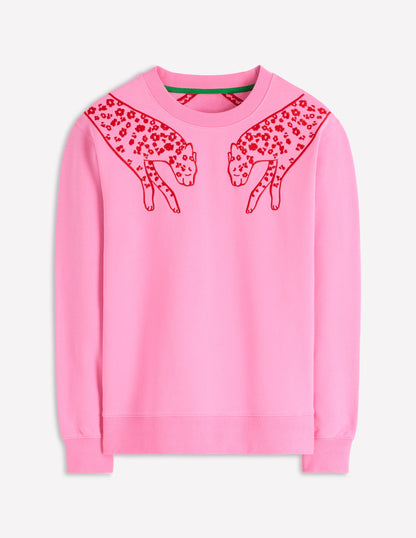 Emi Embroidered Sweatshirt-Leopard Embroidery-6
