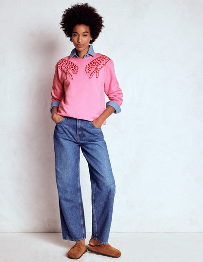 Emi Embroidered Sweatshirt-Leopard Embroidery-4