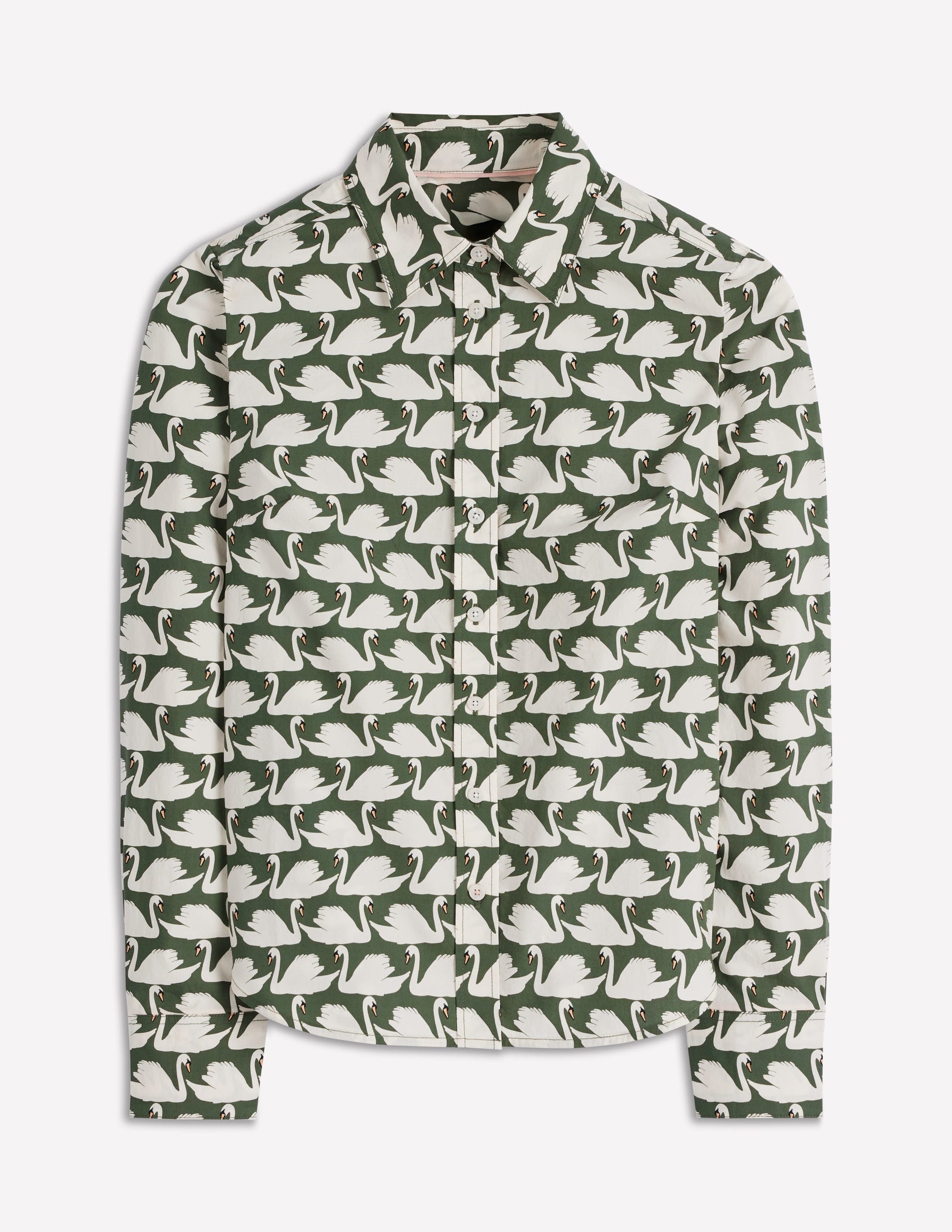 Sienna Cotton Shirt-Green, Geo Swan-6