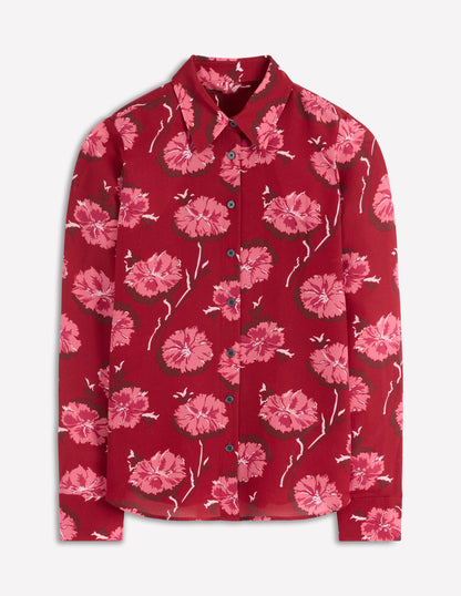 Sienna Silk Shirt-Red, Delicate Carnation-6