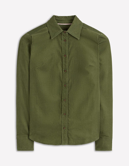 Sienna Cord Shirt-Fern-5