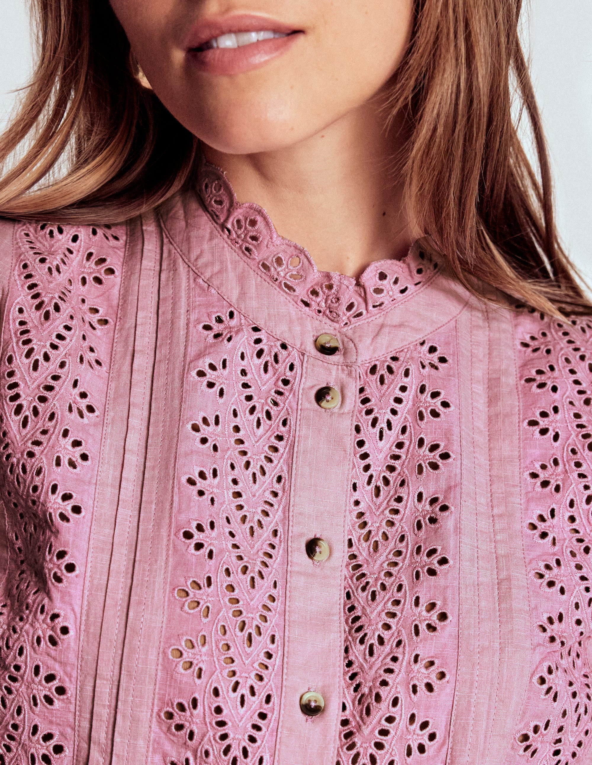 Savannah Broderie Top-Iris Pink - Image 2