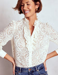 Sasha Lace Top-Ivory