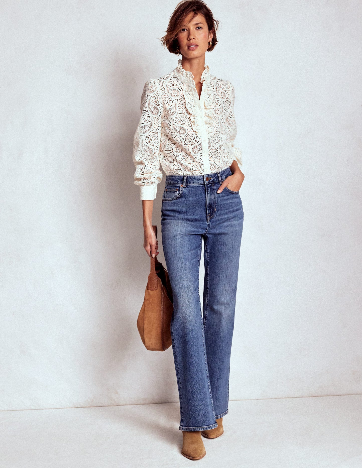 Sasha Lace Top-Ivory