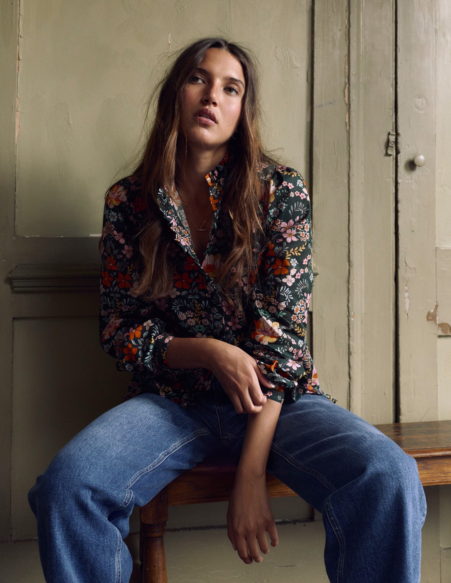 Helena Cotton Top-Forest, Flourishing Garden