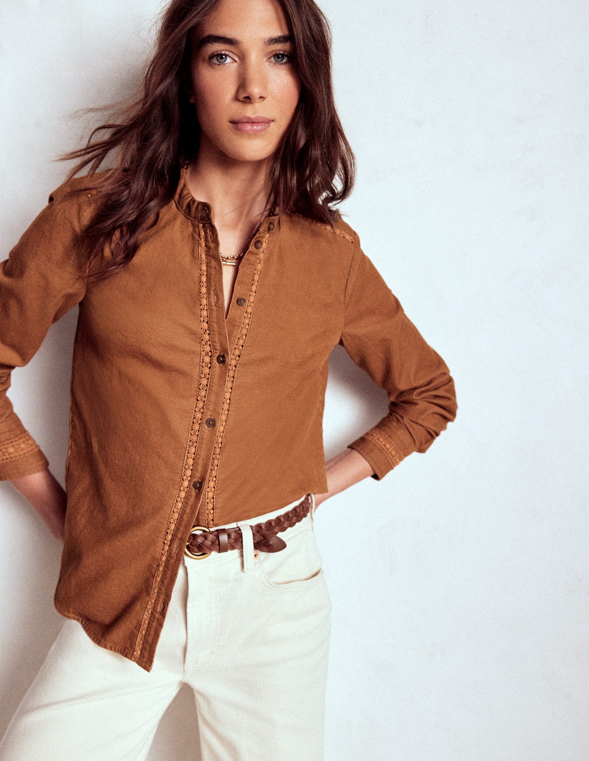 Victoria Cord Shirt-Ginger-1