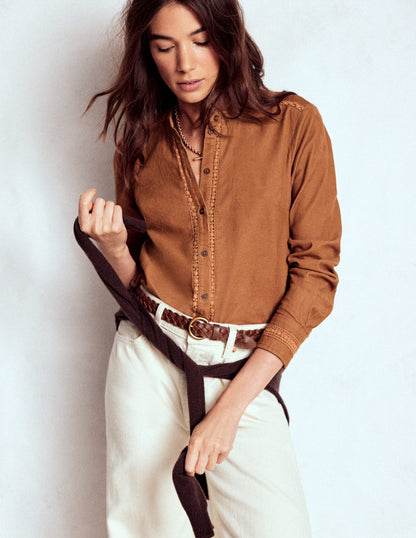 Victoria Cord Shirt-Ginger-4