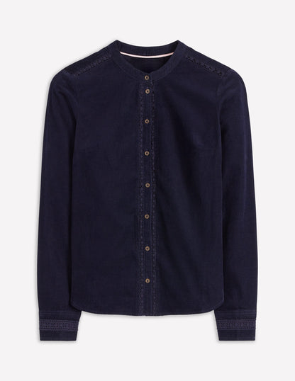 Victoria Cord Shirt-Navy-5