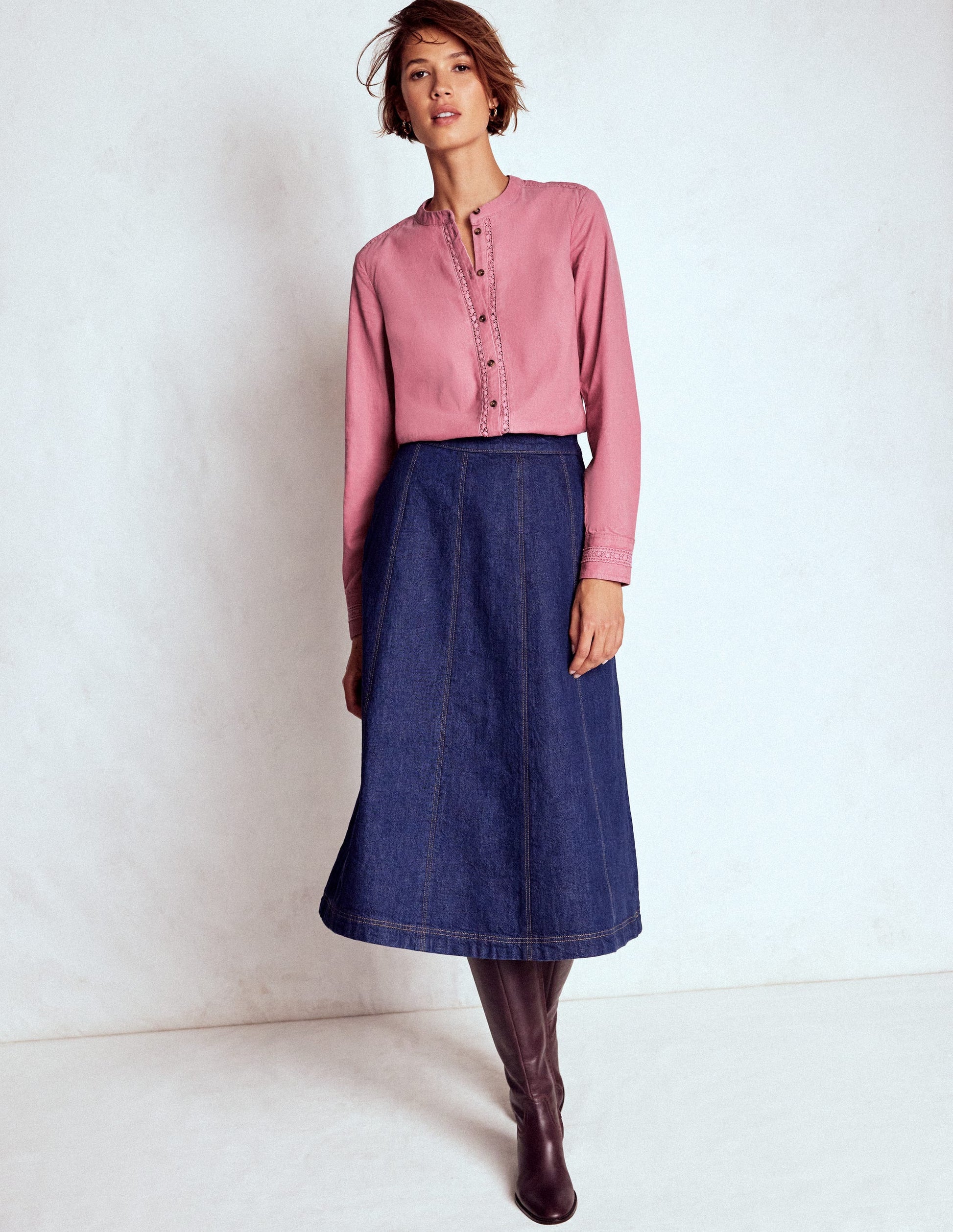 Victoria Cord Shirt-Blushing Rose-1