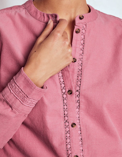 Victoria Cord Shirt-Blushing Rose-2