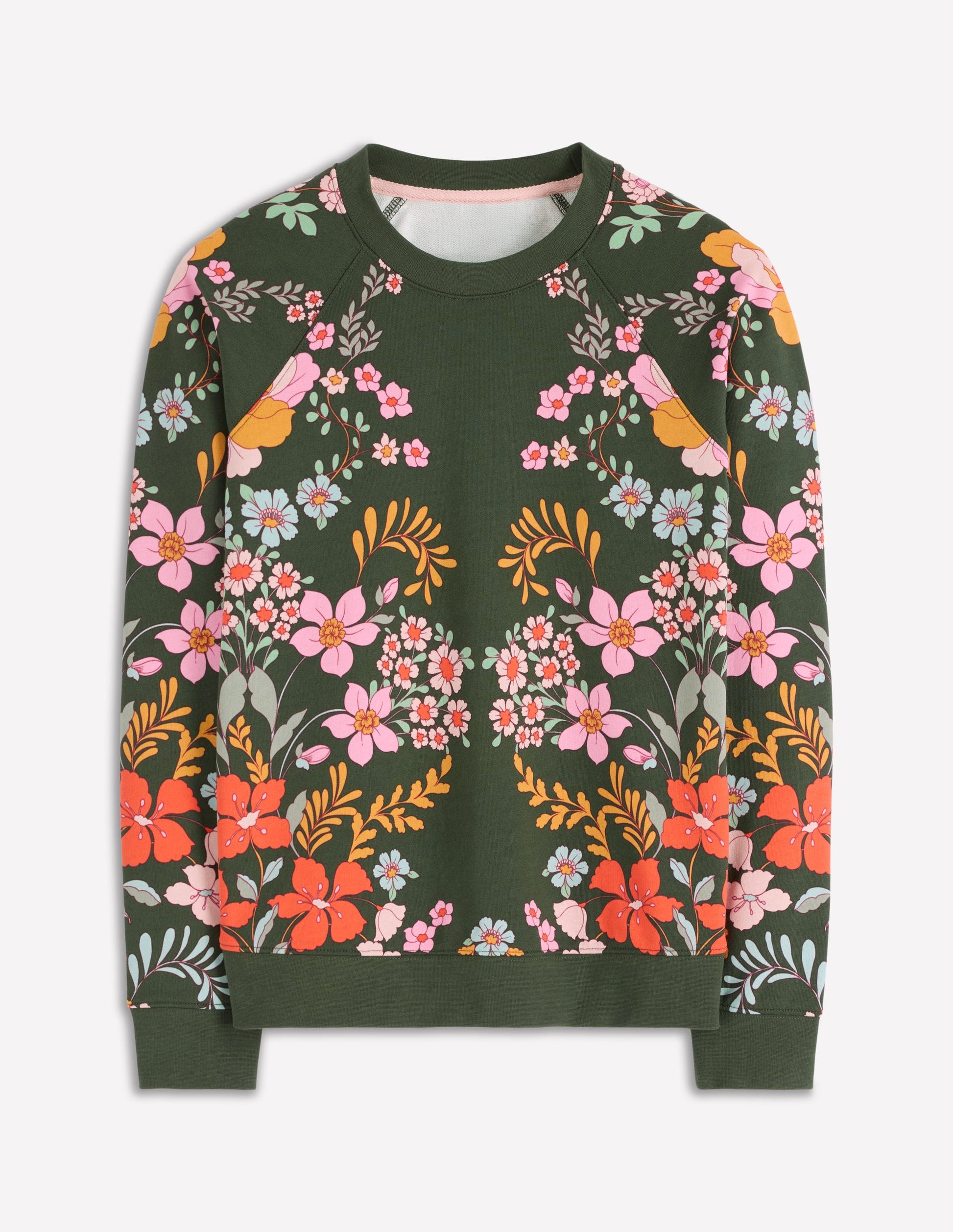 Rosa Printed Sweatshirt-Forest, Flourishing Garden-6