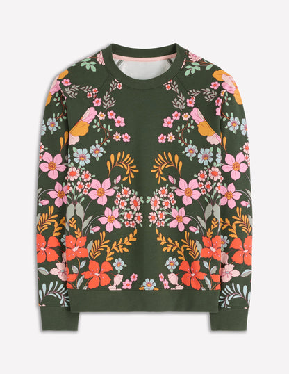Rosa Printed Sweatshirt-Forest, Flourishing Garden-6