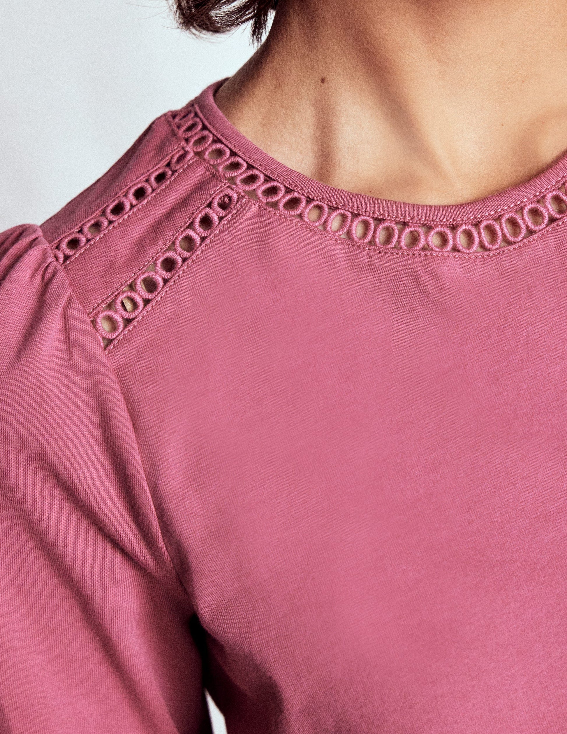 Flo Trim Detail Top-Pink Heather-2