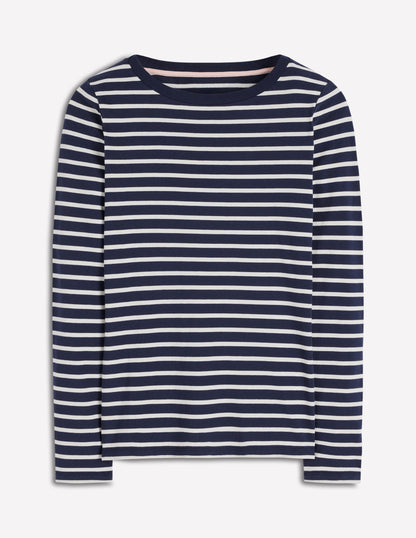 Olivia Long Sleeve Breton-Navy, Ivory-5