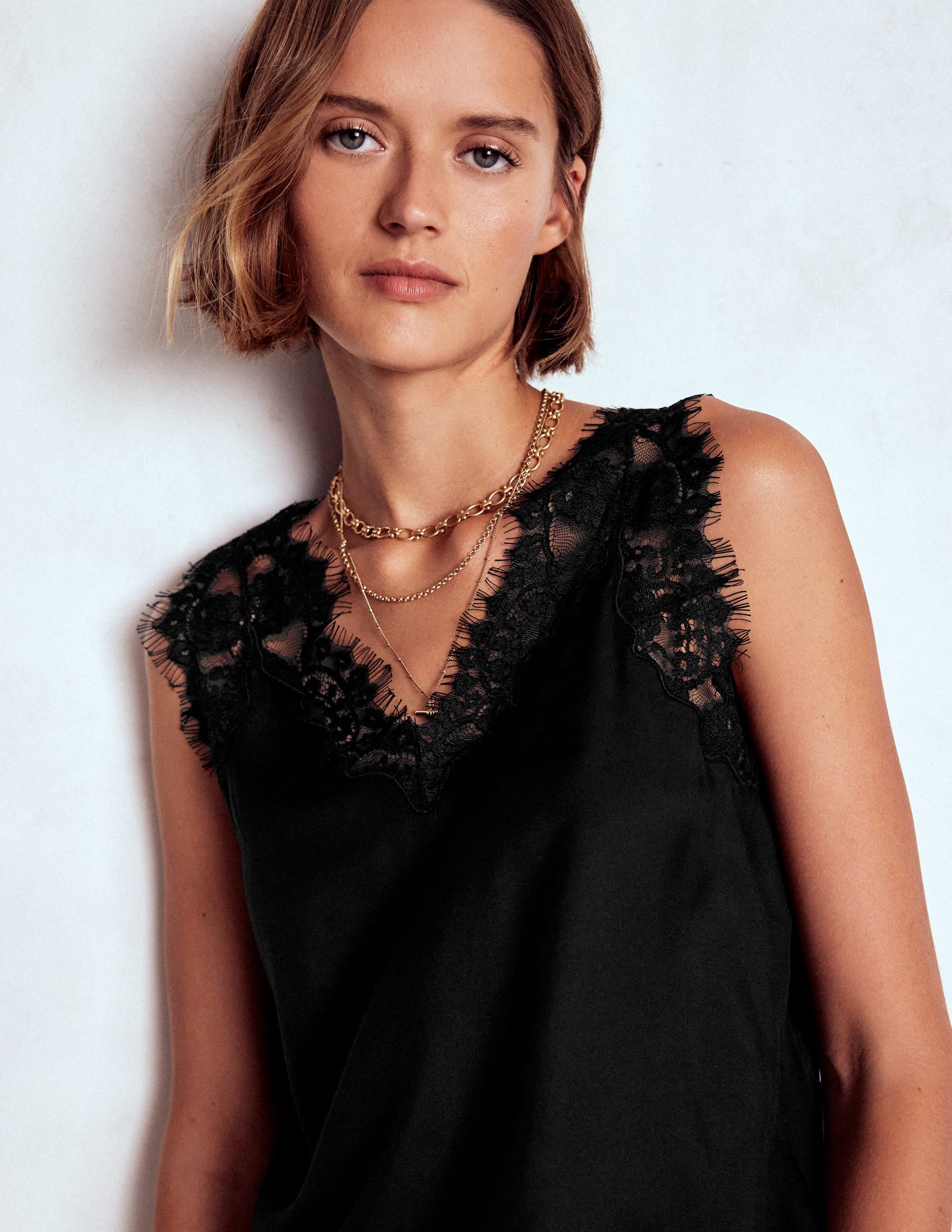 Ara Silk Blend Lace Cami - Black | Boden USA