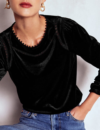 Mila Velvet Top-Black-2