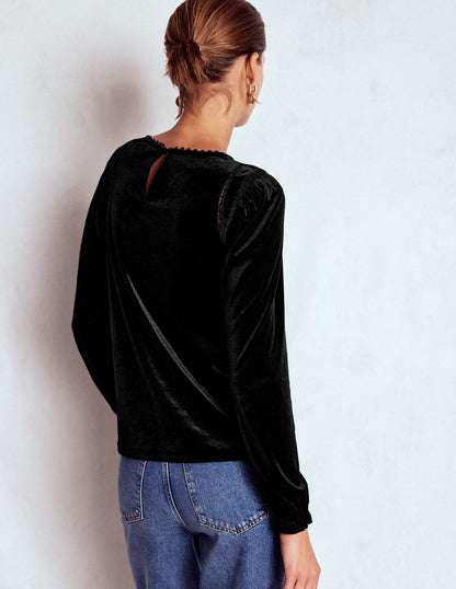 Mila Velvet Top-Black-3