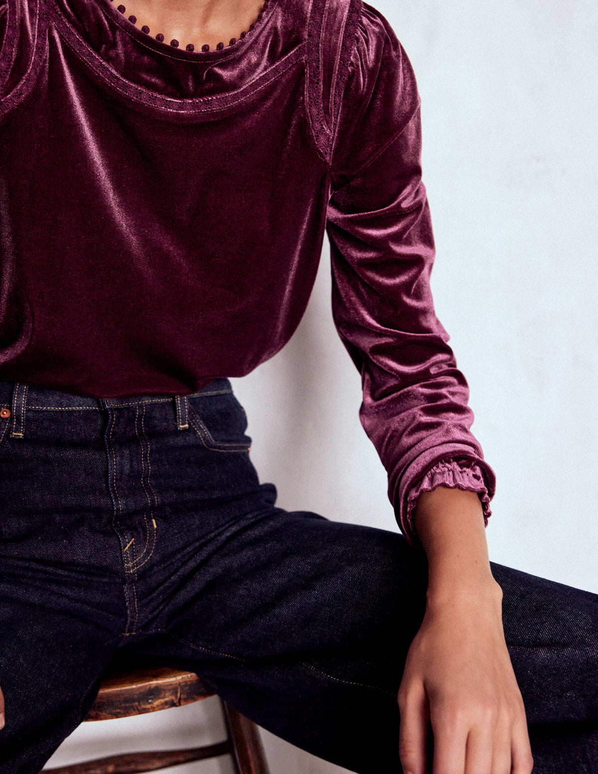 Mila Velvet Top-Deep Wisteria - Image 2