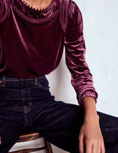 Mila Velvet Top-Deep Wisteria-2