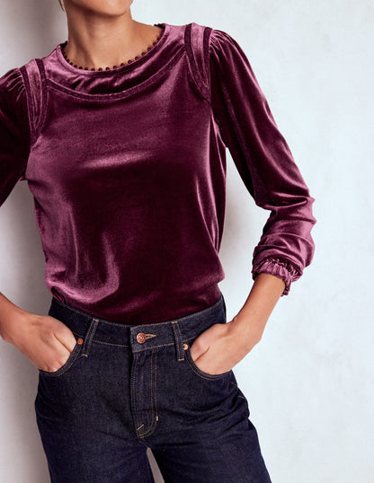 Mila Velvet Top-Deep Wisteria-4